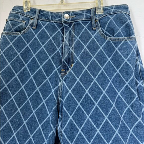 Hollister Ultra High Rise Dad Jean Wide Straight Leg Check Zip Pocket Stretch 29 - Picture 6 of 16